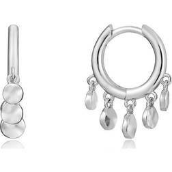 Ania Haie Ear We Go Rhodium Mini Disc Huggie Hoops E023-03H