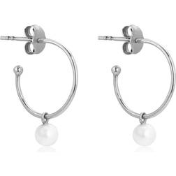 Sophie By Sophie Mini Hoops Earring - Silver/White