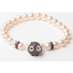 Lancaster Ladies'Bracelet JLA-BR-OWL-5-WH Sterling