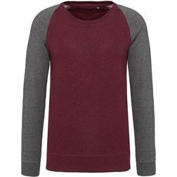 Kariban Kariban Mens Organic Two-Tone Sweatshirt (Grey Heather/Navy)