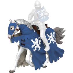 Papo Blue knight horse with a spear