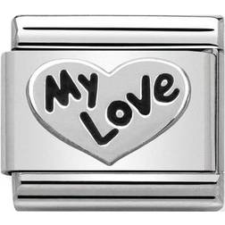 Nomination Composable Classic Oxidiert - Herz My Love - Silber