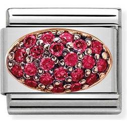 Nomination Composable Classic Link Charm - Silver/Rose Gold/Red