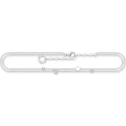 Thomas Sabo Hearts Anklet - Silver/Transparent