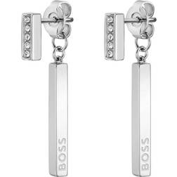 HUGO BOSS Saya Earrings - SIlver/Diamonds