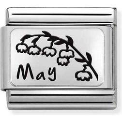 Nomination CLASSIC Composable Plates May Flower Charm 330112/17