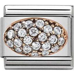 Nomination Composable Classic Link Charm - Silver/Rose Gold/Transparent