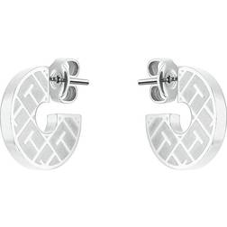 Tommy Hilfiger Token Earrings - Silver