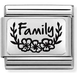 Nomination Composable Classic Link Family Charm - Silver/Black