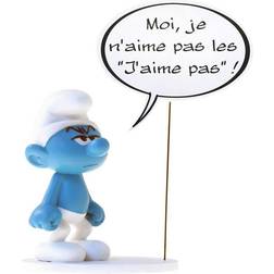 Plastoy The Smurfs Collectoys Comics Speech Statue Grouchy Smurf 22 Cm *french