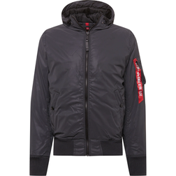 Alpha Industries MA-1 Reflective Bomberjacka Med Huva - Black