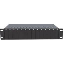 Intellinet 14-Slot Media Converter Chassis, Includes redundant power supply, 19 rackmountable, 2U Modulär expansionsenhet 2U kan monteras i rack