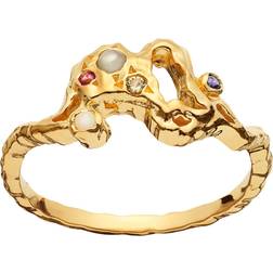 Maanesten Lulu Ring - Gold/Multicolour/Opal