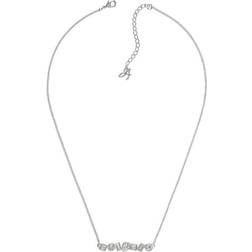 Adore Ladies Adore Plated Mixed Crystal Bar Necklace