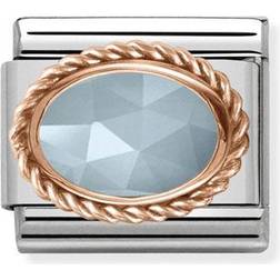 Nomination Classic Rose Milky Aquamarine Charm
