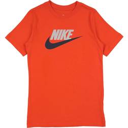 Nike T-Shirt NSW Futura Icon Orange/Sort Børn XL: 158-170