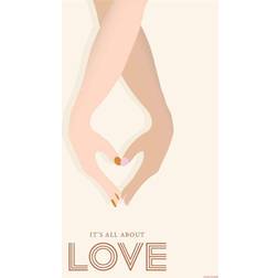 Vissevasse Minimalist It's All About Love 30x40 cm Plakat 30x40cm