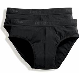 Fruit of the Loom Mens Classic Sport Briefs (Pack 2) (Black)