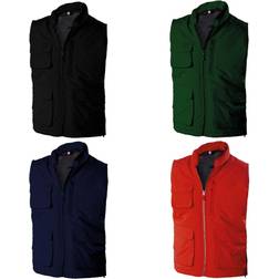 Quilted Full Zip Bodywarmer - Mens - Noir/Bleu/Rouge