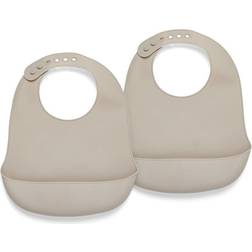 Nuuroo Tex Silicone Short Bib 2-Pack Cobblestone