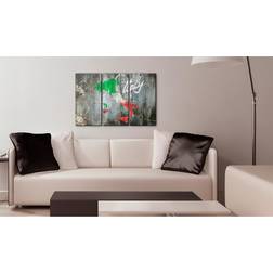 Arkiio Konstnärlig karta över Italien triptyk 90x60 Tavla 90x90cm