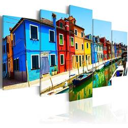 Arkiio Houses in the colors of the rainbow 200x100 Tavla 200x100cm