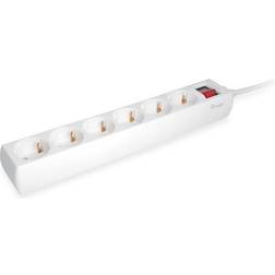 Equip Life Version 1 Forlængerledning AC 250V 3500 Watt Input, Input Type F Udgangsstik: 6 (6 x Type F) 1,5m (245552)