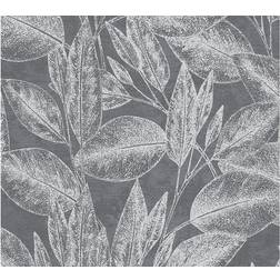 Advantage Suki Grey Leaves Wallpaper 20.9in x 396in x 0.025in Grey 20.9in x 396in x 0.025in