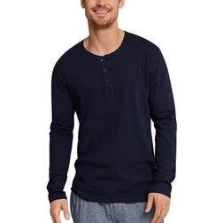 Schiesser Herren Longsleeve Shirt - Blau