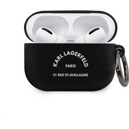 Karl Lagerfeld KLACAPSILRSGBK Cover for AirPods Pro Black Silicone RSG