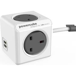 allocacoc PowerCube Extended USB 4-way