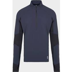 On Men's Trail Breaker Water Repellent Running Top in Navy/Black Navy/