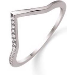 Støvring Design Beautiful V-Ring - Silver/Transparent