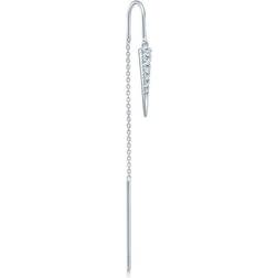 ID Fine Glace Ørering, Rhodium/hvid