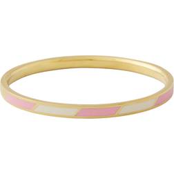 Design Letters Striped Candy Bangle - Pink