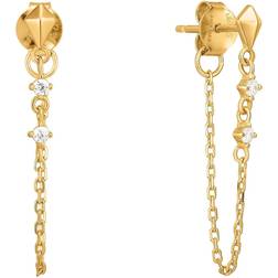 Ania Haie Shiny Spike Chain Stud Earrings E025-02G