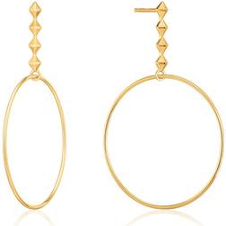 Ania Haie Shiny Spike Hoop Earrings - Gold