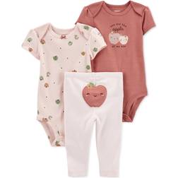 Carter's Baby Apple Little Character Set 3pc - Pink