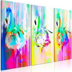 Arkiio Colourful Flamingos (3 Parts) 120x80 Tavla