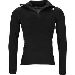 Aclima WarmWool Polo with Zip Man Jet Black/Marengo