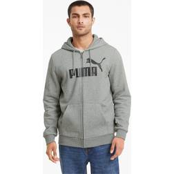 Puma Ess Big Logo FZ Hood Felpa Uomo - Gray Heather