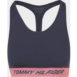 Tommy Hilfiger Sport Support Tape Bra DESERT SKY SPLIT LOGO TAPE