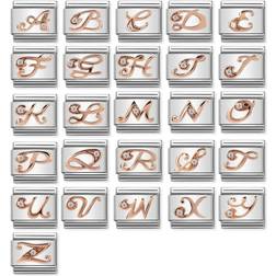 Nomination Composable Classic Letters Charm - Silver/Rose Gold/Transparent