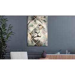 Arkiio Lion on the Chessboard (1 Part) Vertical 60x90 Tavla