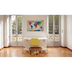 Arkiio Map of the world an explosion of colors 120x80 Tavla