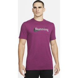 Nike Maglia a Maniche Corte Uomo Dri-Fit Violetta - Multi-Colore