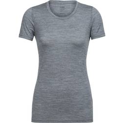 Icebreaker Women's Merino Tech Lite Low Crew T-shirt - Gritstone Heather