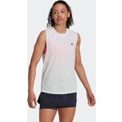 Adidas Camiseta de Running Muscle Run Icons Mujer - Blanco