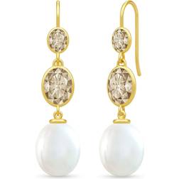 Julie Sandlau CALLAS chandelier øreringe forgyldt HKS565GDWHPLSQ