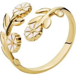 Lund Copenhagen Marguerit Ring - Gold/White